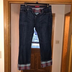 LL Bean Stretch Flannel Lined Jeans - W’s Size 12